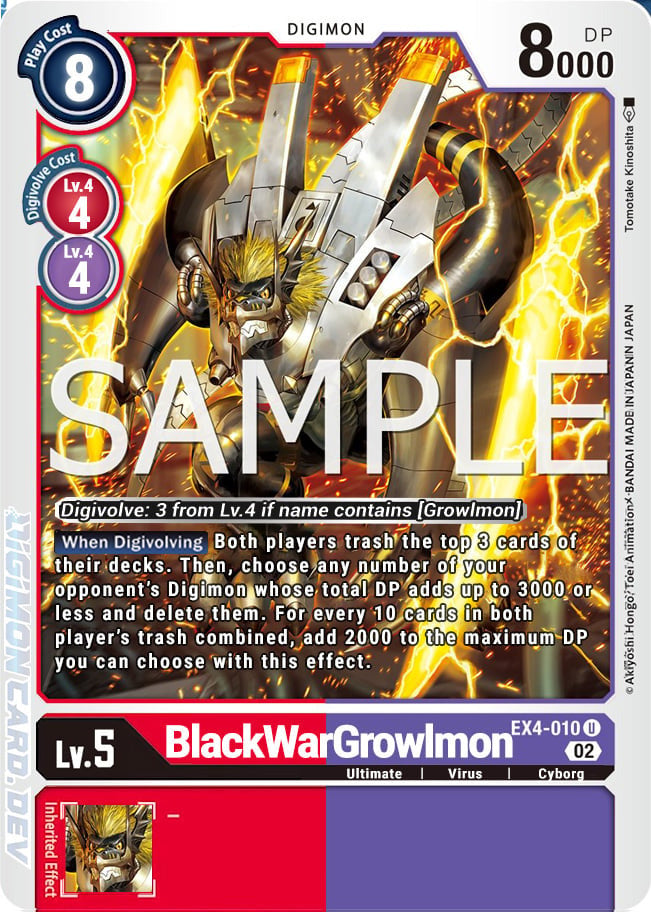 BlackWarGrowlmon (EX4-010) Uncommon