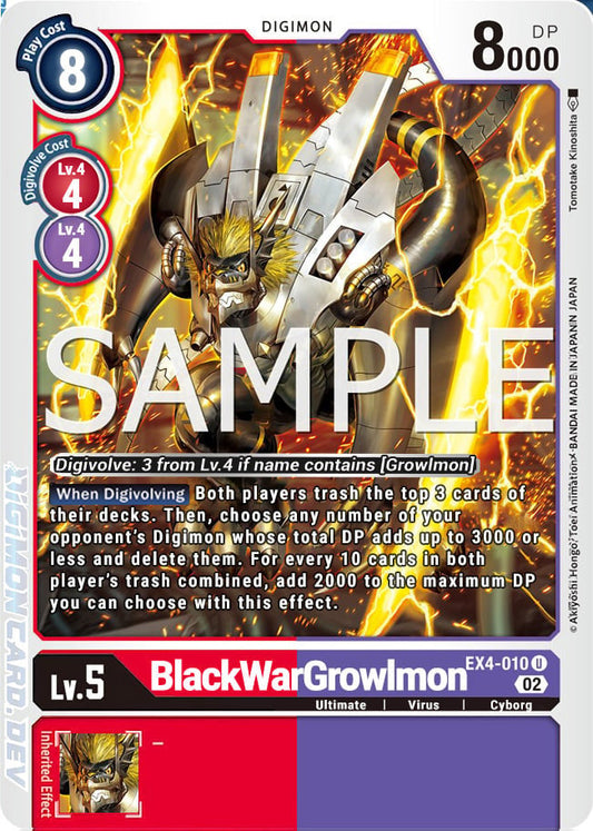 BlackWarGrowlmon (EX4-010) Uncommon