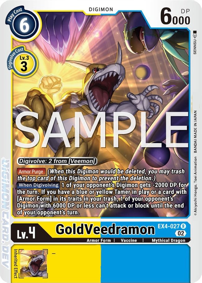 GoldVeedramon (EX4-027) Rare