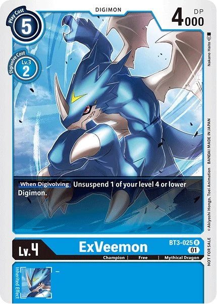 ExVeemon (BT3-025) Winner Pack Double Diamond