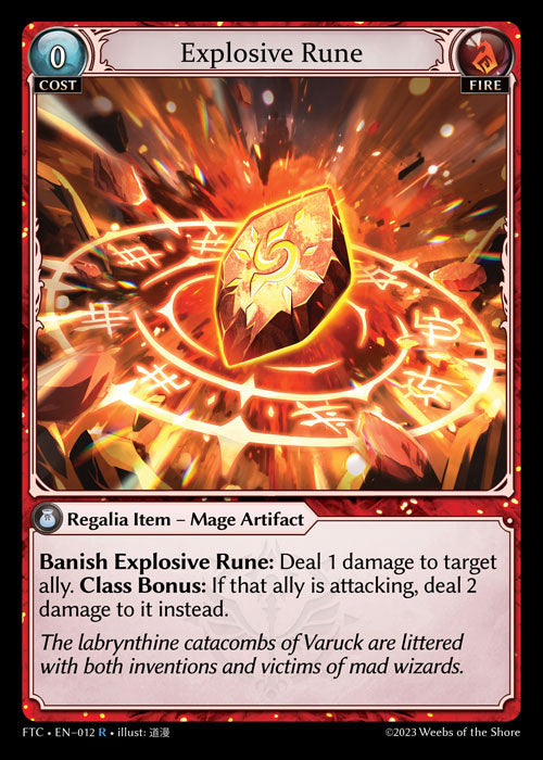 Explosive Rune (Fractured Crown) EN-012 Rare