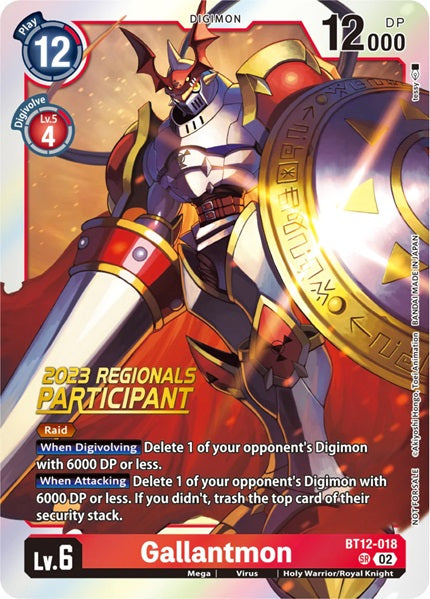 Gallantmon (BT12-018) (2023 Regionals Participant)