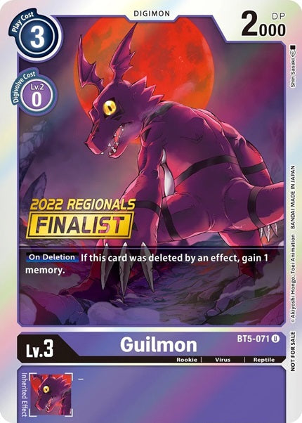 Guilmon (BT5-071) (2022 Regionals Finalist)