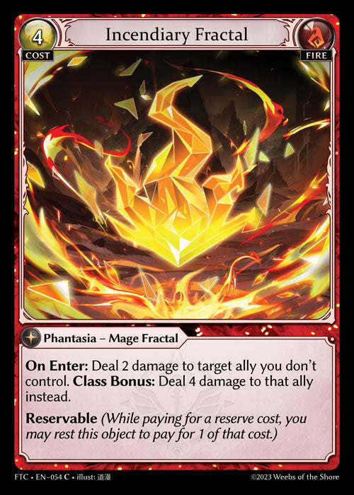 Incendiary Fractal (Fractured Crown) EN-054 Common