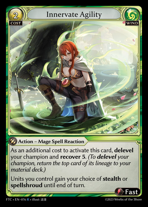 Innervate Agility (Fractured Crown) EN-076 Rare