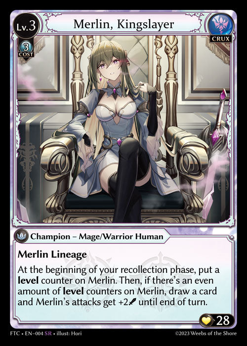 Merlin, Kingslayer (Fractured Crown) EN-004 Super Rare