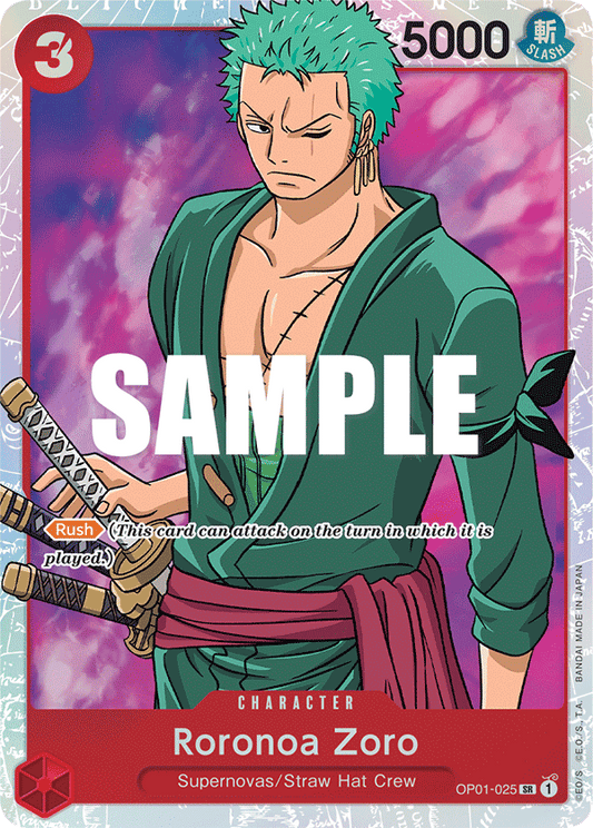 Roronoa Zoro (OP01-025) Super Rare