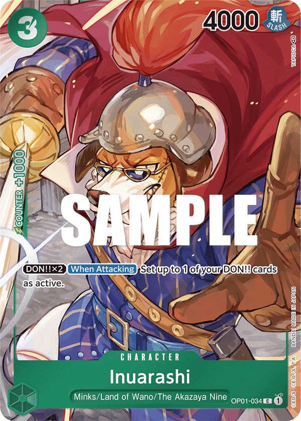 Inuarashi (OP01-034) Box Topper – Omni Collectables
