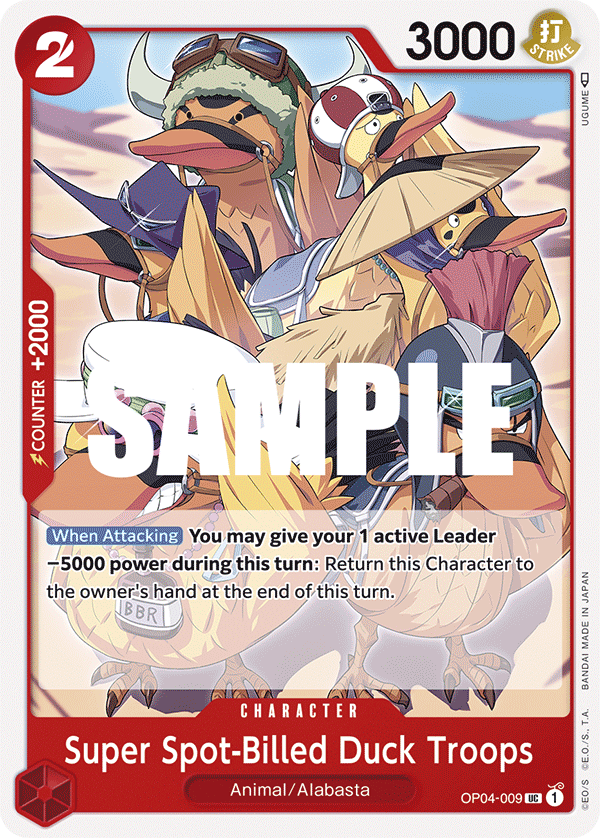 Super Spot-Billed Duck Troops (OP04-009) Uncommon
