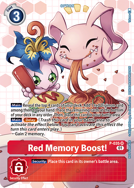 Red Memory Boost! P-035 Promo Box Topper