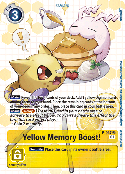 Yellow Memory Boost! P-037 Promo Box Topper