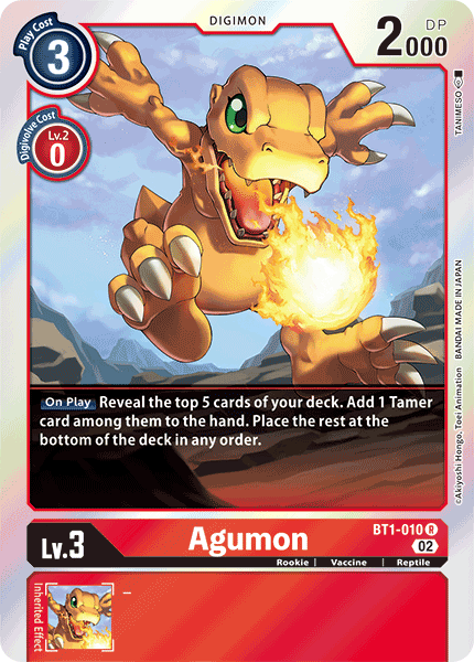 Agumon (BT1-010) Rare (Resurgence Booster Set)