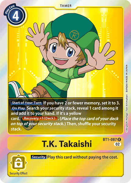 T.K. Takaishi (BT1-087) Rare (Resurgence Booster Set)