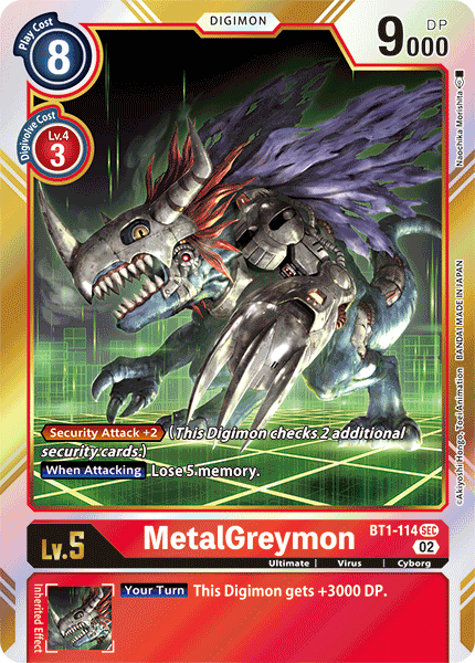 MetalGreymon (BT1-114) Secret Rare (Resurgence Booster Set)