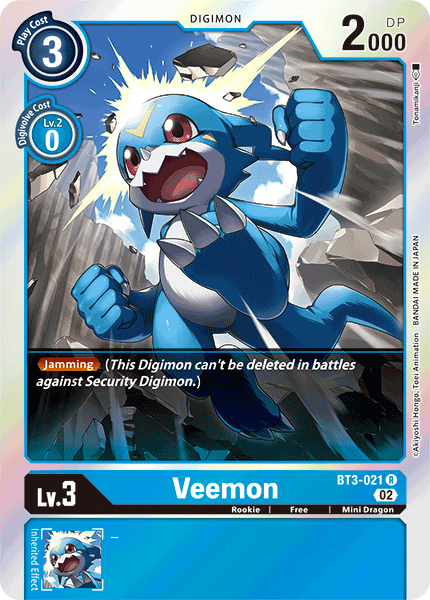 Veemon (BT3-021) Rare (Resurgence Booster Set)