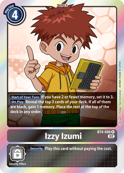 Izzy Izumi (BT4-096) Rare (Resurgence Booster Set)