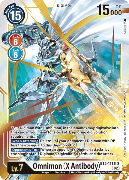 Omnimon (X Antibody) (BT5-111) Secret Rare (Resurgence Booster Set)