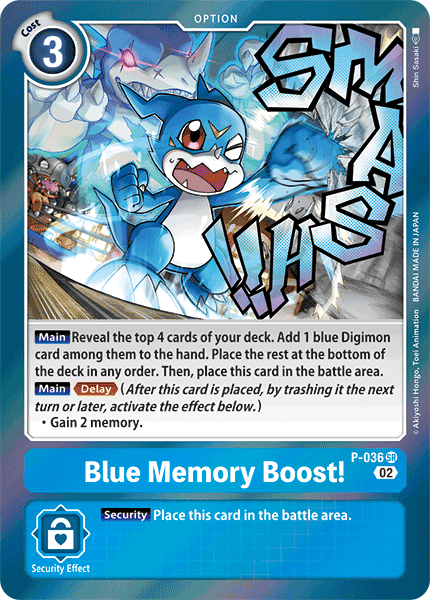 Blue Memory Boost! (P-036) Super Rare (Resurgence Booster Set)