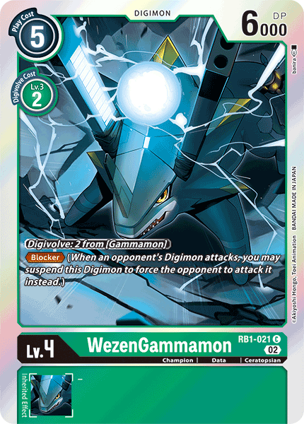 WezenGammamon (RB1-021) Common (Resurgence Booster Set)