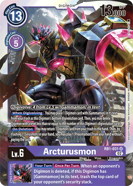 Arcturusmon (RB1-031) Super Rare (Resurgence Booster Set)