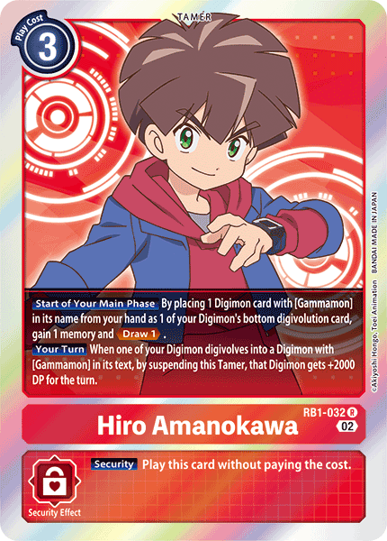 Hiro Amanokawa (RB1-032) Rare (Resurgence Booster Set)