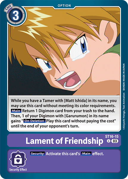 Lament of Friendship (ST16-15) Uncommon