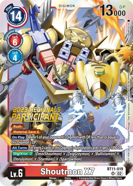 Shoutmon X7 (BT11-019) (2023 Regionals Participant)