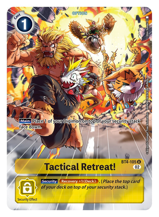 Tactical Retreat (BT4-105) Alternative Art ST14 Advanced Deck Beelzemon