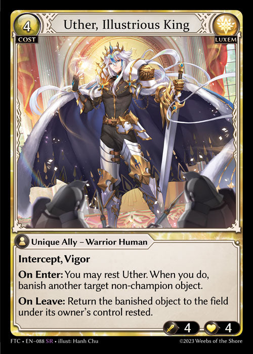 Uther, Illustrious King (Fractured Crown) EN-088 Super Rare