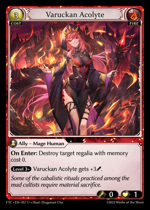 Varuckan Acolyte (Fractured Crown) EN-057 Uncommon
