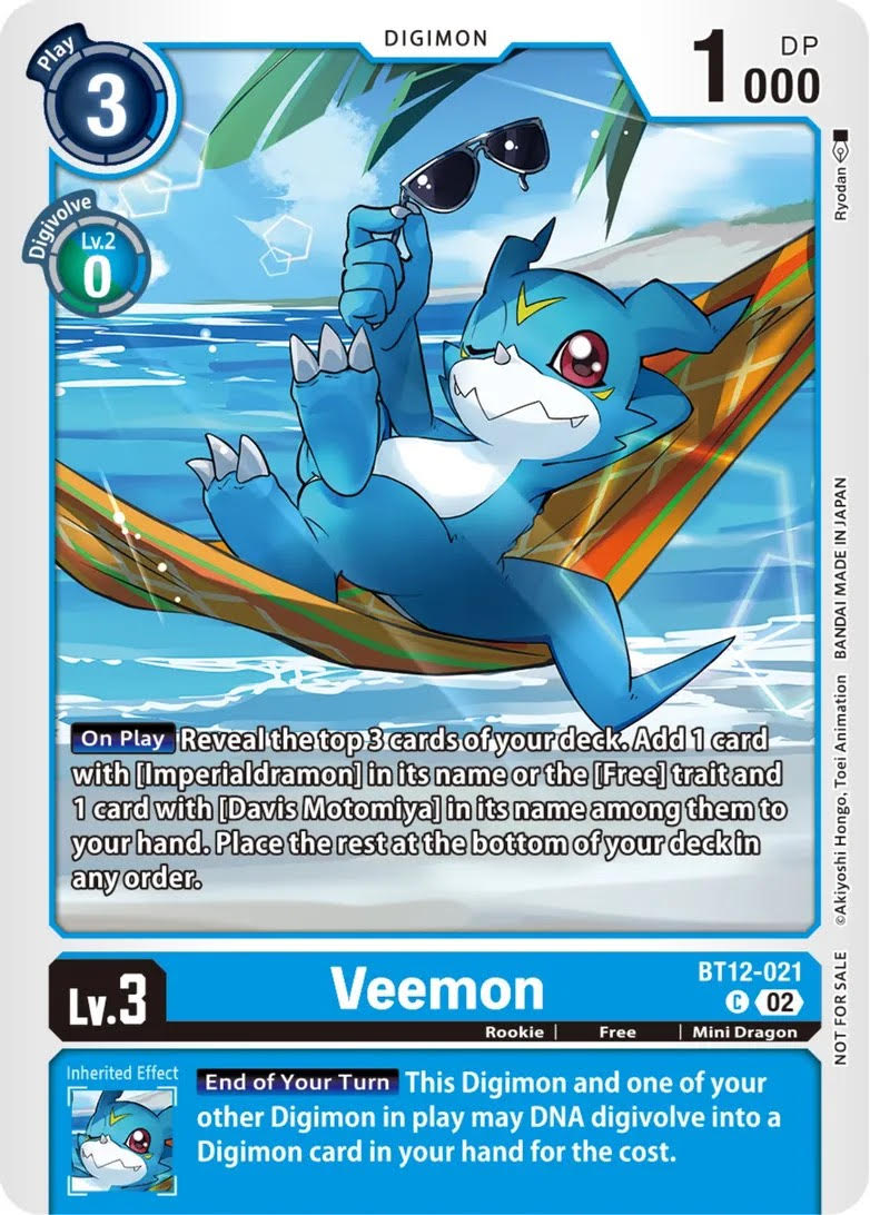 Veemon (BT12-021) Common The Beginning Tutorial Deck