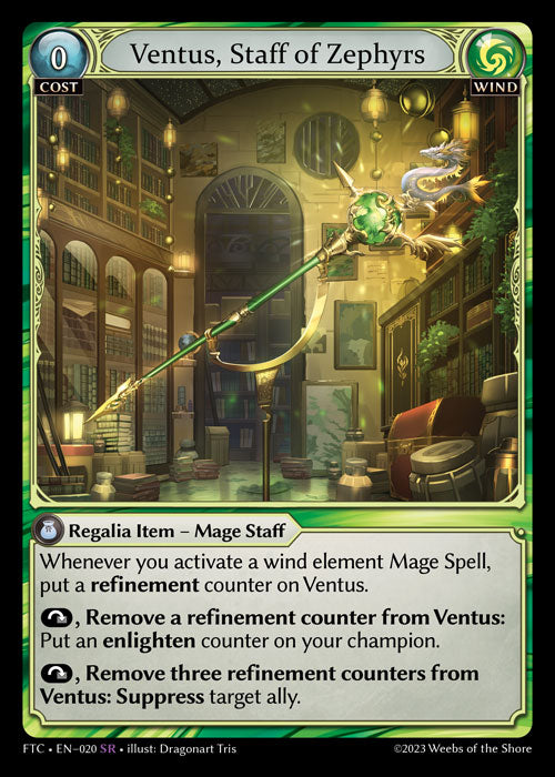Ventus, Staff of Zephyrs (Fractured Crown) EN-020 Super Rare