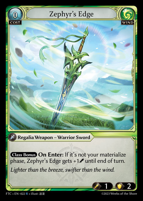 Zephyr's Edge (Fractured Crown) EN-022 Rare