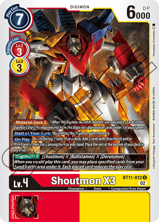 Foil Shoutmon X3 (BT11-012) Uncommon