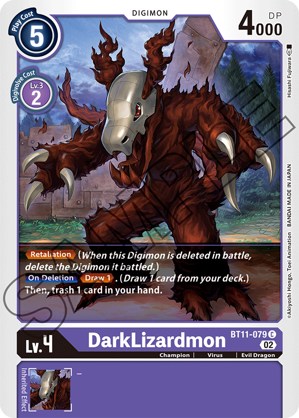 DarkLizardmon (BT11-079) Common