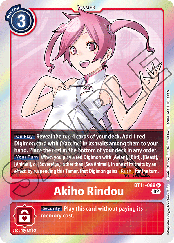 Akiho Rindou (BT11-089) Rare