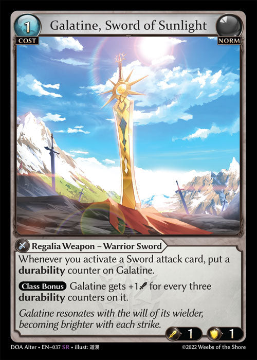 Doa Alter EN-037 Galatine, Sword of Sunlight