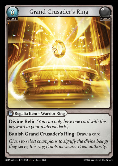 Doa Alter EN-038 Grand Crusader's Ring