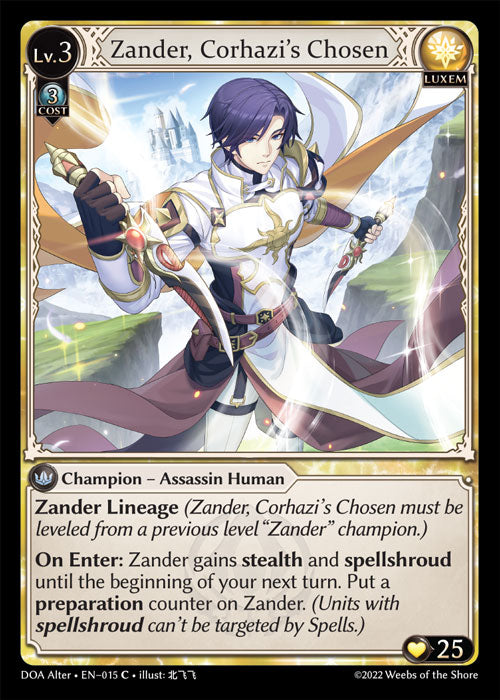 Doa Alter EN-015 Zander, Corhazi's Chosen
